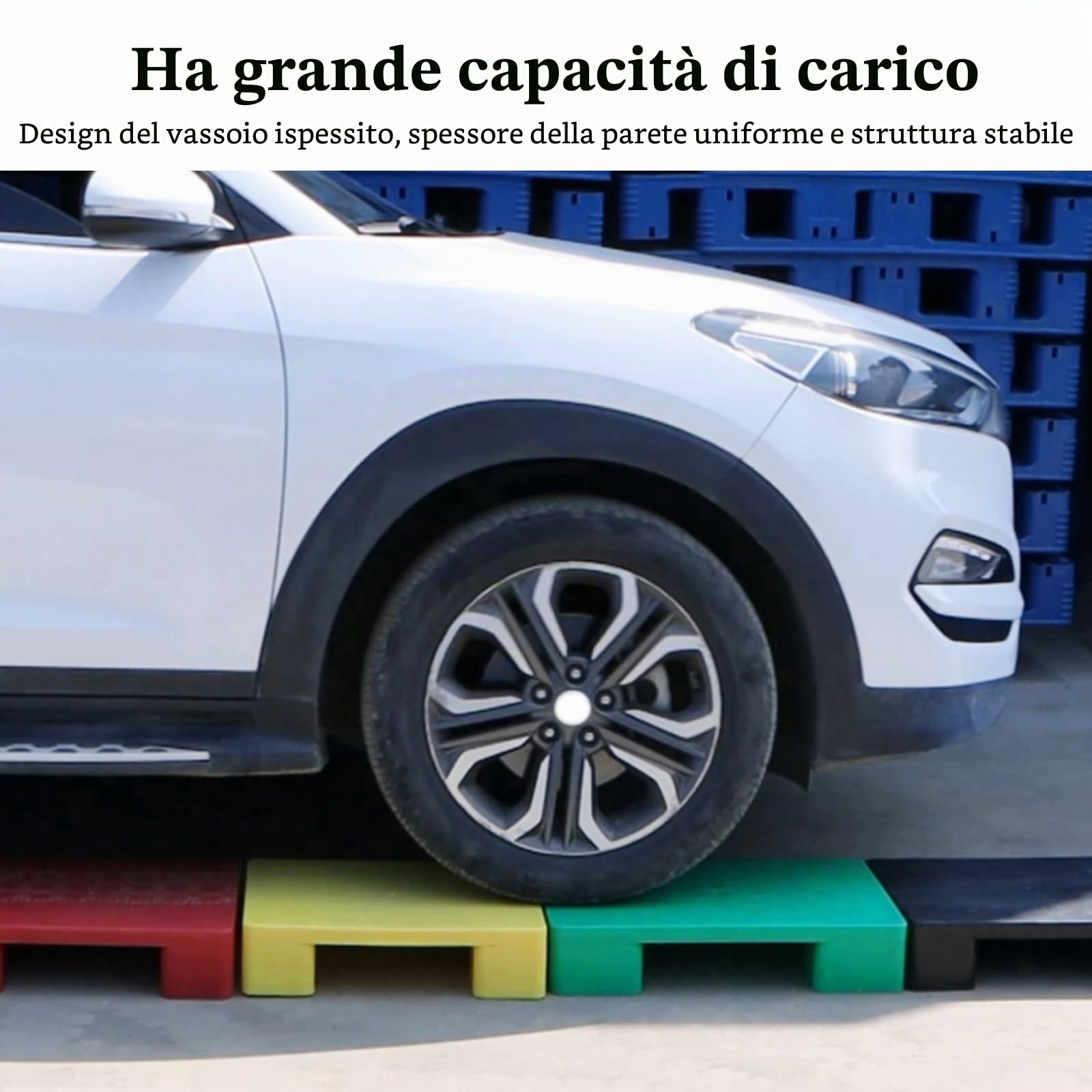 Pallet in plastica per lo stoccaggio in cantina, bancale pellet, per pavimenti interni di magazzini e supermercati(80x60cm/31x24in)