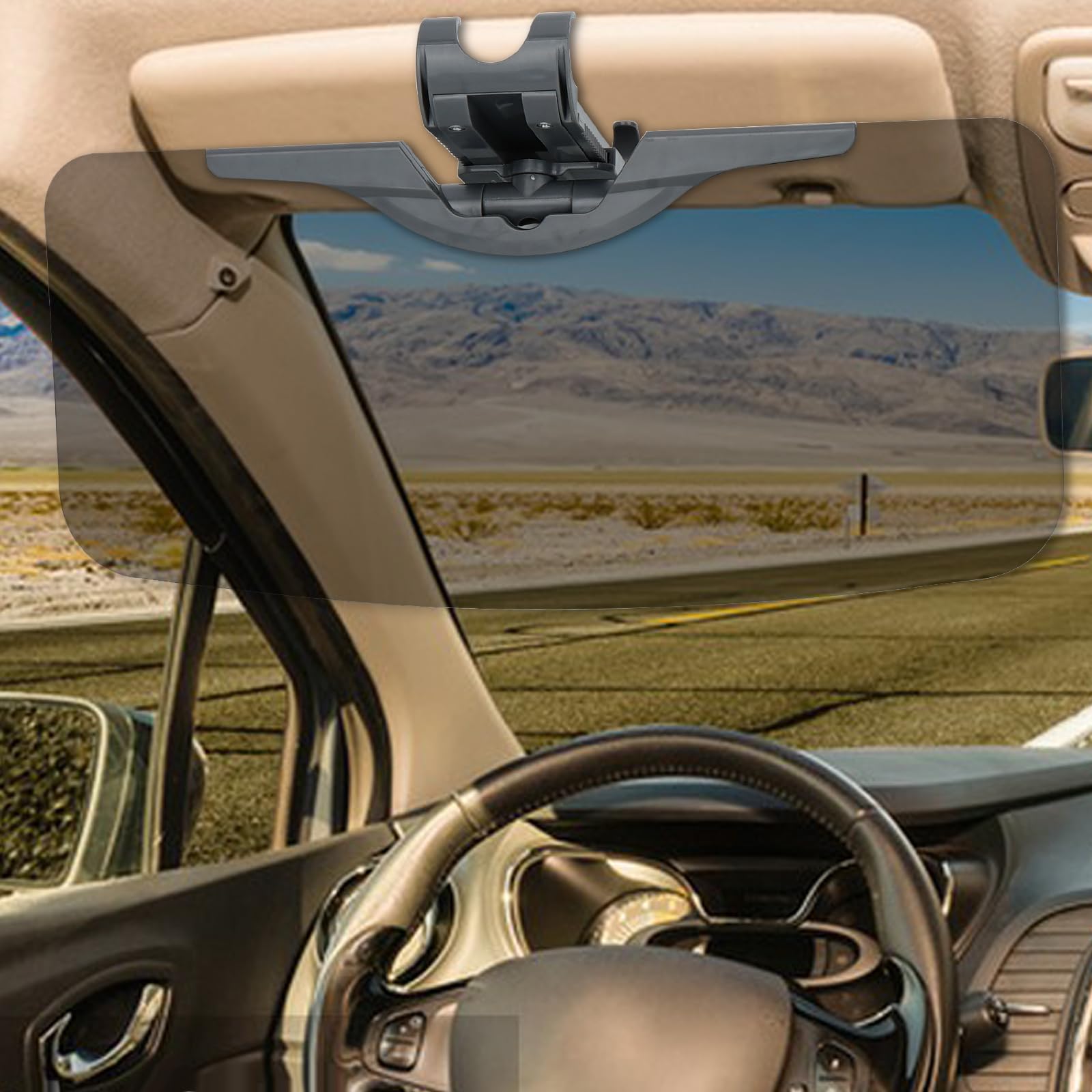 Sponsored Ad - Sun Visor Extender for Cars,HD Wear-Resistant PC Driving Goggles,UV400 Anti- Polarized/Anti-GlareAdjustable Car Visor Extender, Easy to Install Sun Visor for Car,Grey (ZYB-HE)