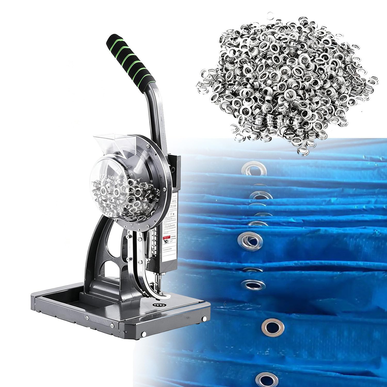 Prensa Manual De Ojales Resistente, Kit De Montaje Con 200 Ojales 10MM