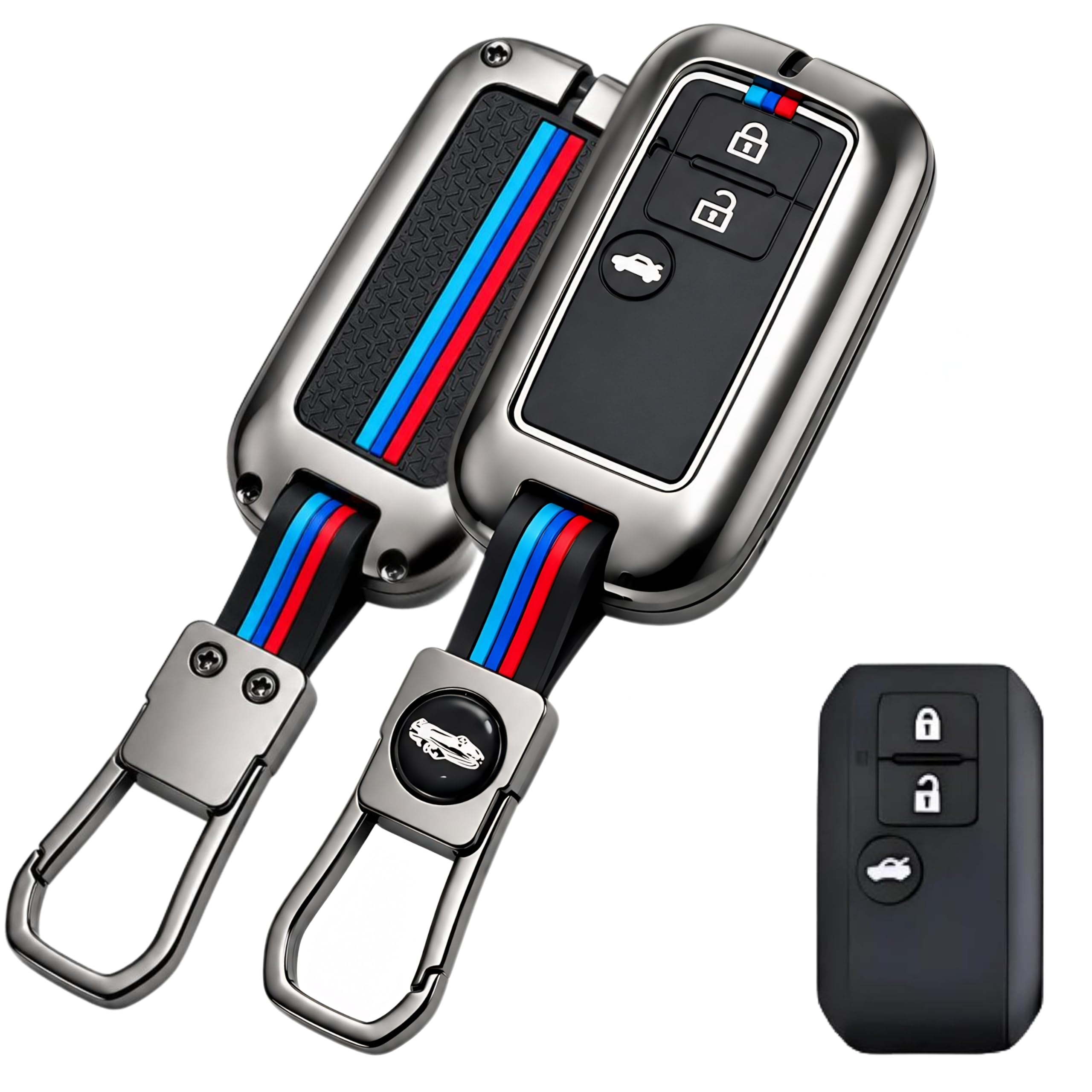 Premium Waterproof Metal Key Cover Compatible with Suzuki Swift Dzire 2025 , Baleno, Ertiga 3 Push Button Smart Remote Key-image-20