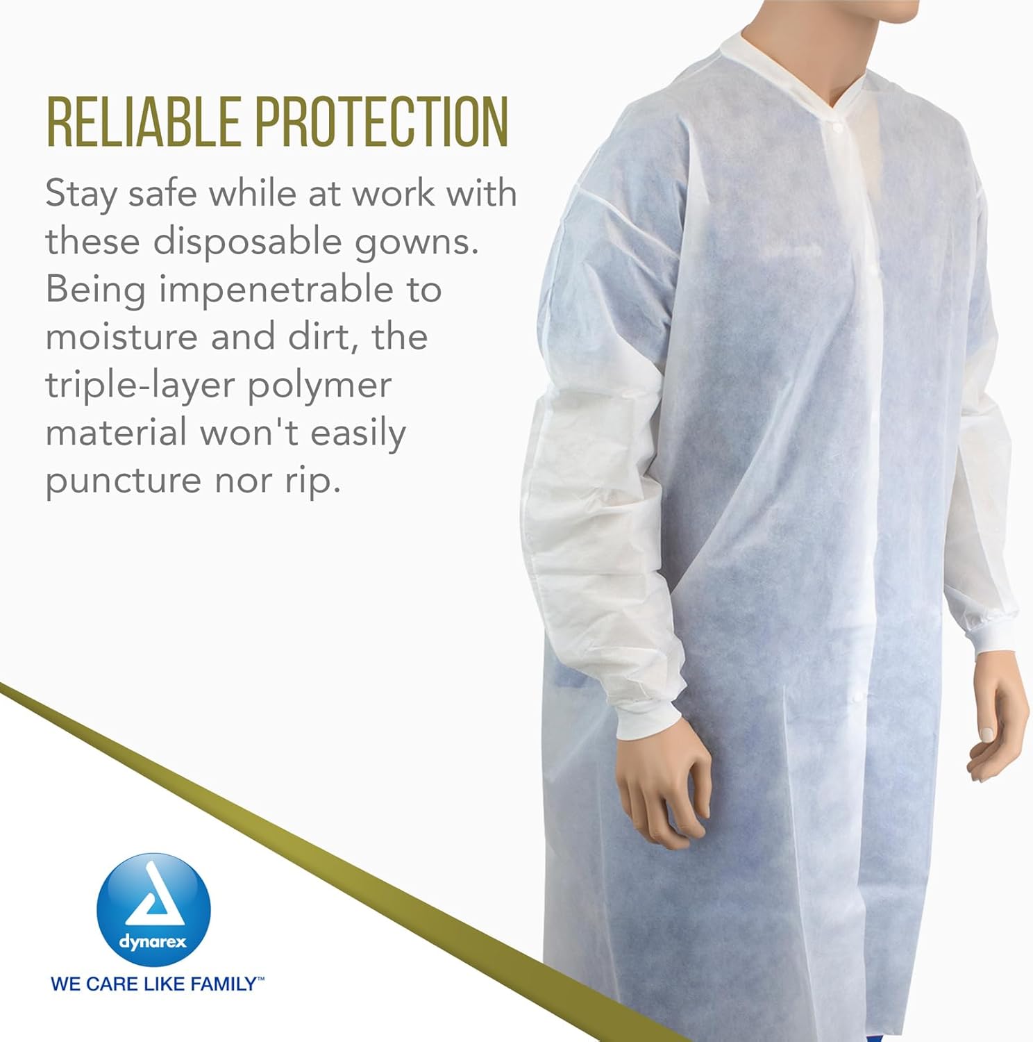 Dynarex Unisex Disposable Lab Coats