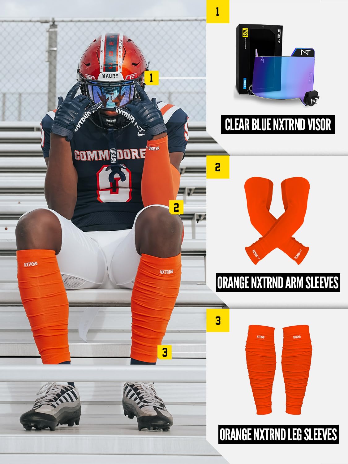 Nxtrnd Air-TEK - Mangas de compresión para hombre, transpirables, par de fútbol