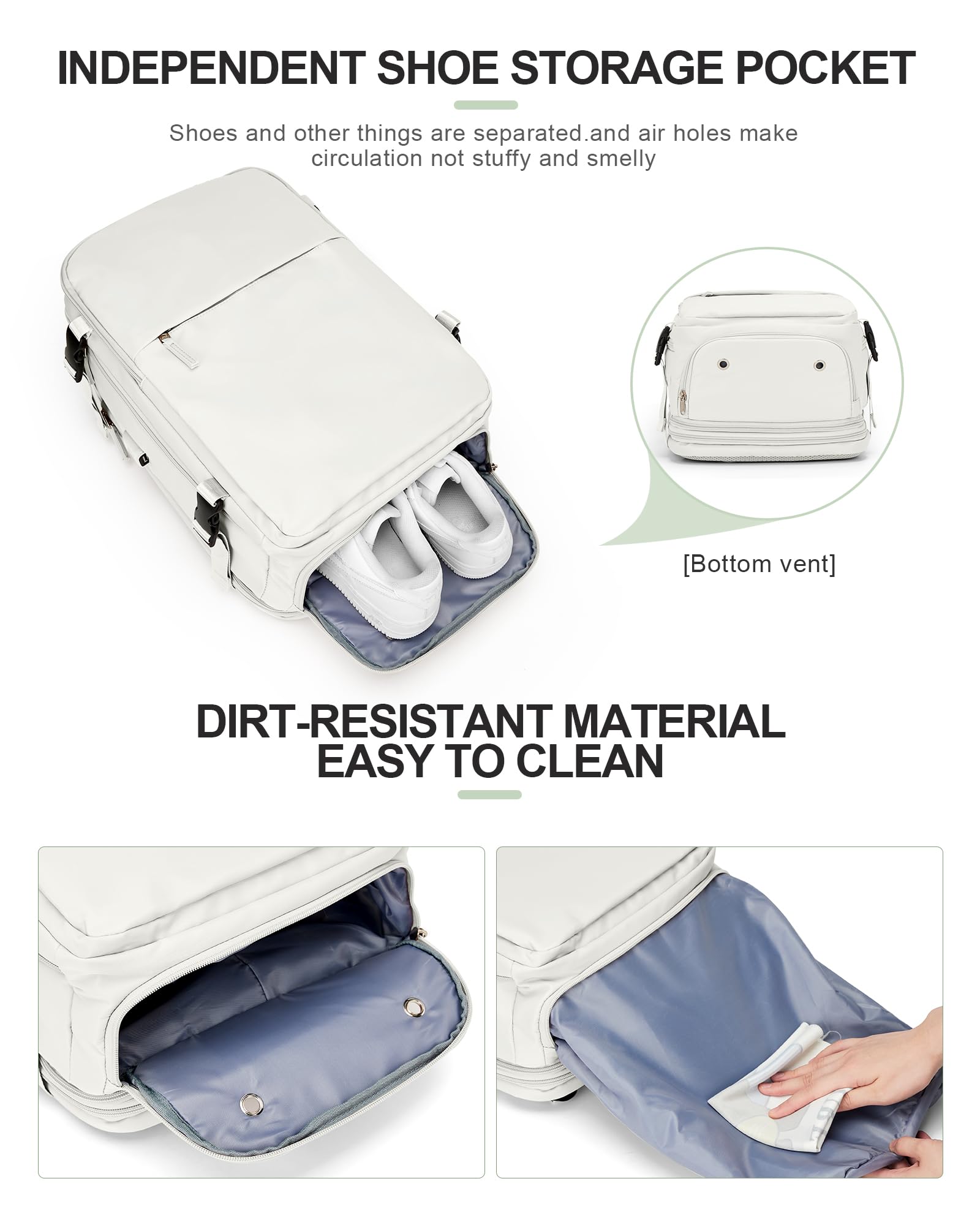 SZLX Zaino Ryanair 40x20x25 Bagaglio a Mano zaino Borse da Cabina per Easyjet 45x36x20 Zaino da Viaggio donna con porta ricarica USB, Borsa da Viaggio aereo Zaino Computer Impermeabile Casual Daypack