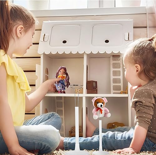Miniatura 8 de Toyvian Soportes para muñecas de 18 pulgadas, 4 piezas, soportes de exhibición ajustables para muñecas, soporte para figura de acción, soporte para