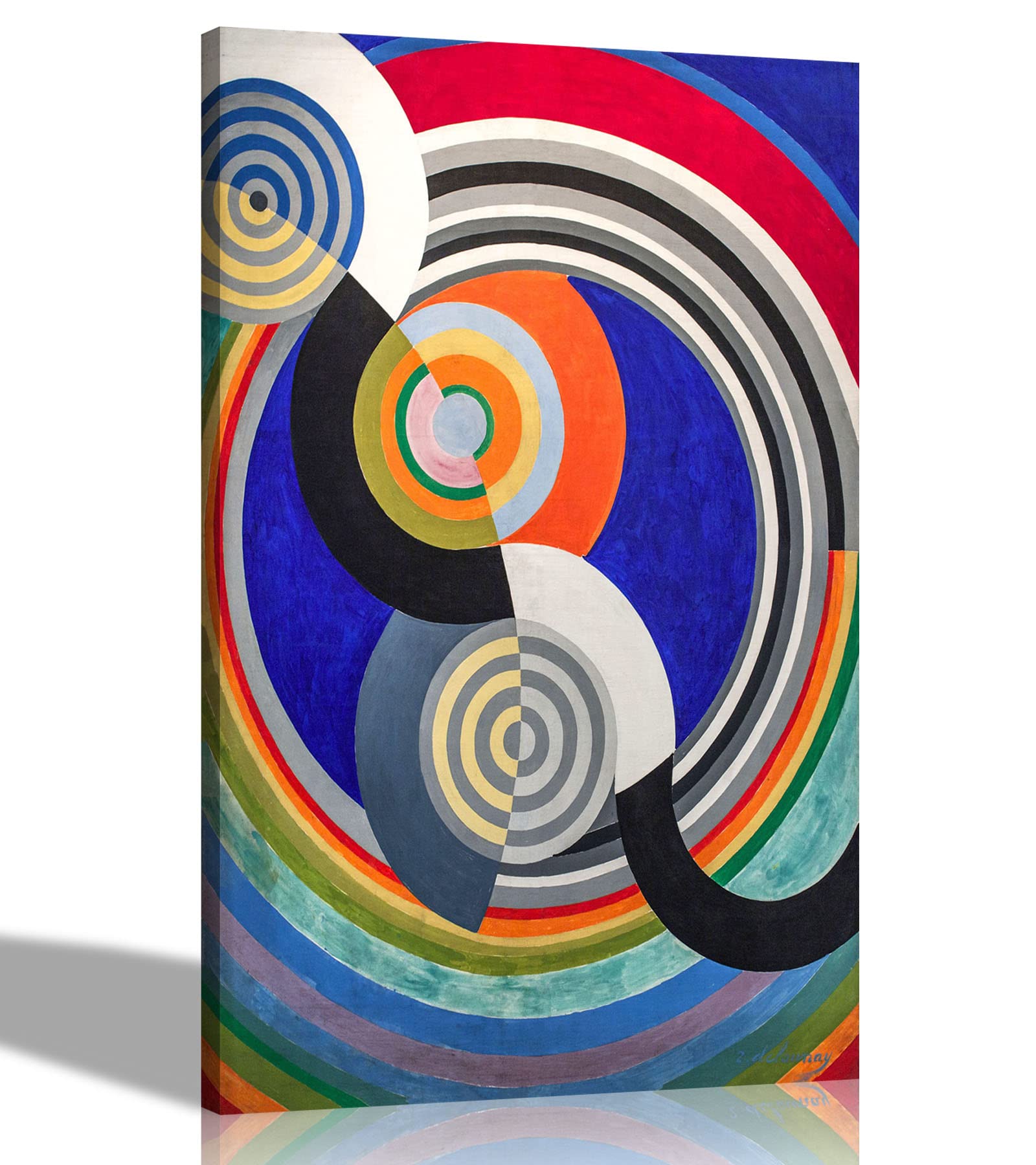 Artley Prints - Rhythm No. 2 by Robert Delaunay Canvas Wall Art Prints | Home Decor Contemporary Moden Pictures Abstract 76 x 50cm (30 x 20 inches)