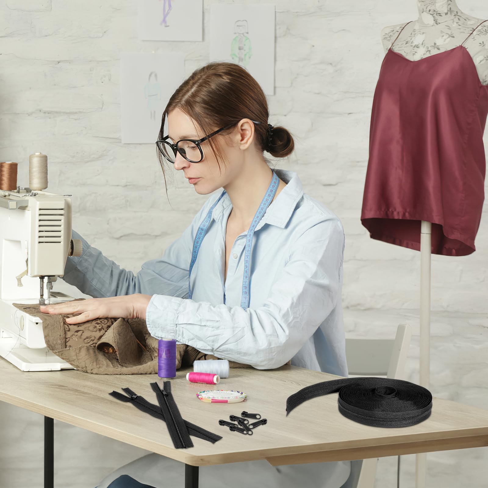 Trui met structuur en ritssluiting voor dames in Grijs