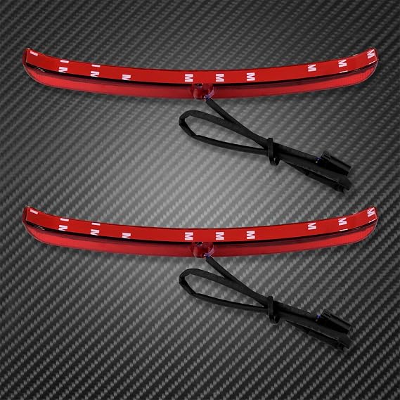 Motorcycle LED Rear Fender Blades Tail Light Brake Running Lamp Fit for Harley Tri Glide Ultra FLHTCUTG 2009-2025 (Red Lens)