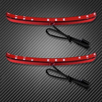 Motorcycle LED Rear Fender Blades Tail Light Brake Running Lamp Fit for Harley Tri Glide Ultra FLHTCUTG 2009-2025 (Red Lens)