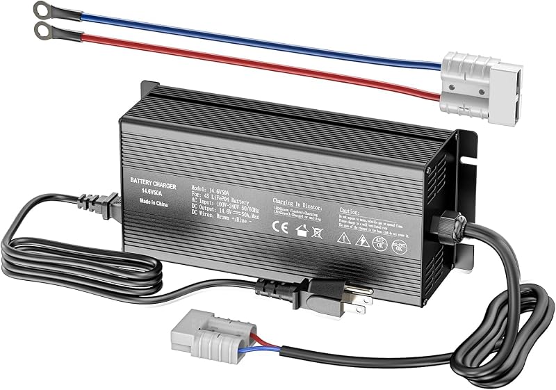 Carregador de Bateria LiFePO4 14,6 V 50 A electrosmart com Conector Anderson para Baterias 12 V/12,8 V