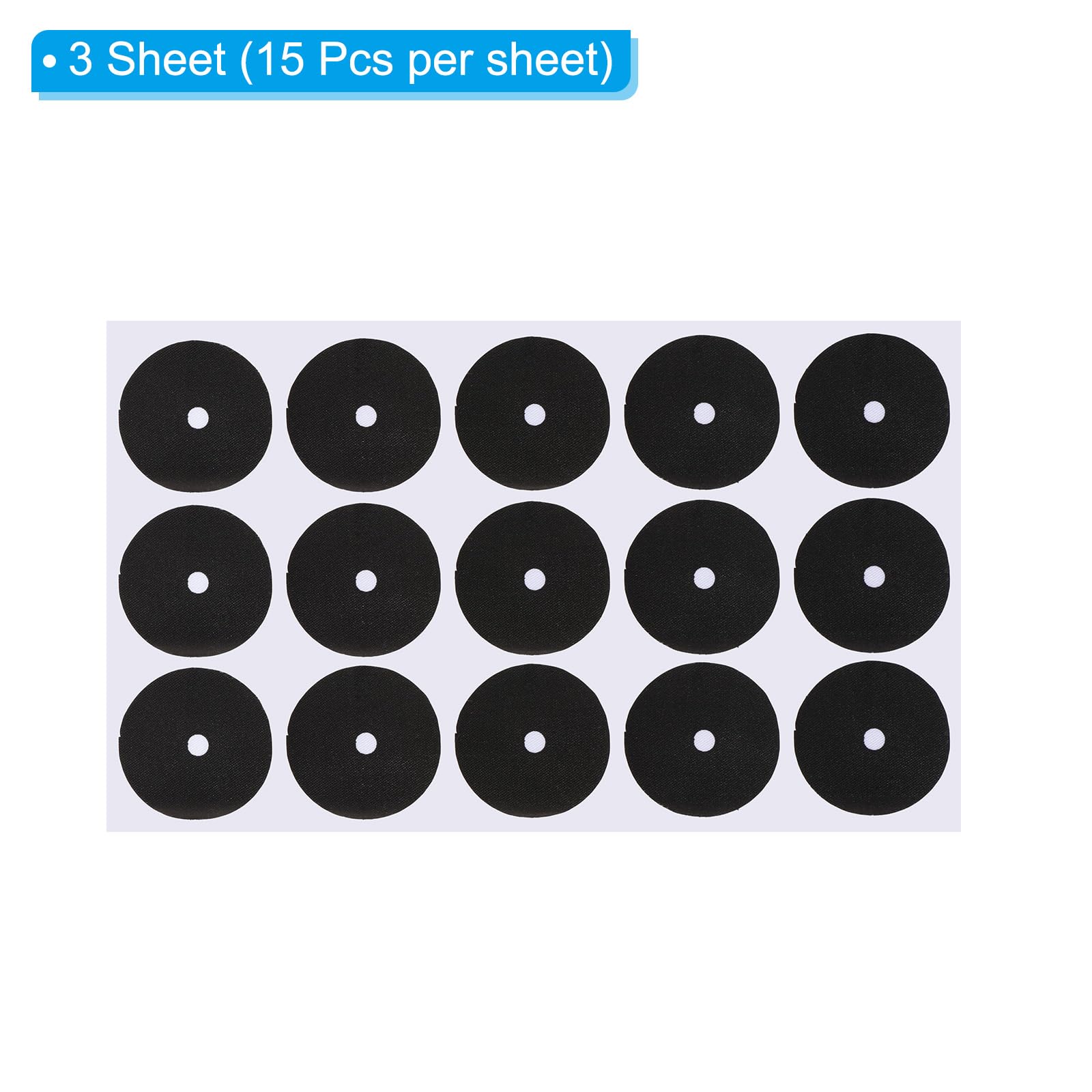 PATIKIL Pool Table Marker Dots, 3 Sheet/45Pcs Billiard Point Stickers Ball Position Locator for Billiards Practice Black - Image 3