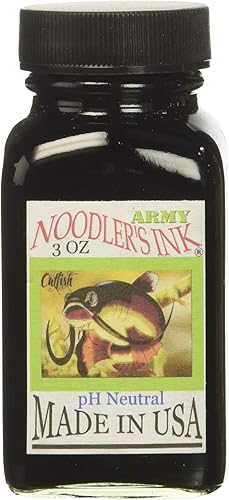 Noodler's Tinta estilográfica de tinta embotellada, 3 onzas, verde militar