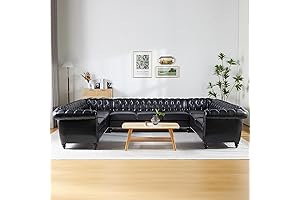 U-Shaped Chesterfield Sectional Sofa