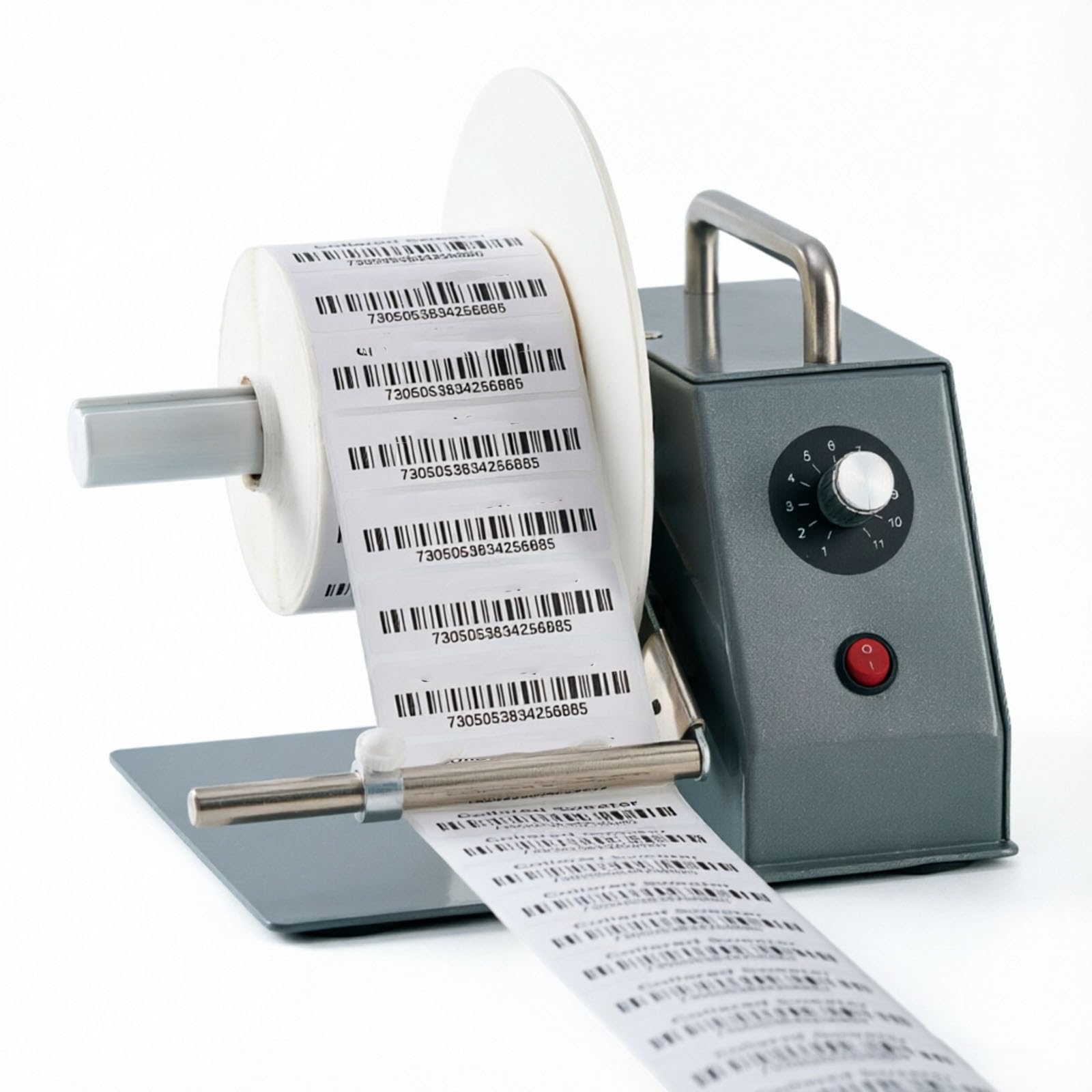 VILA SMO Automatic Label Rewinder Machine, with 25mm, 40mm, 76mm Die and Double Baffle, Max Roll Width 4.33"/roll Diameter 7.08", Intelligent Speed Control, for Factory, Logistics, Clothing Store