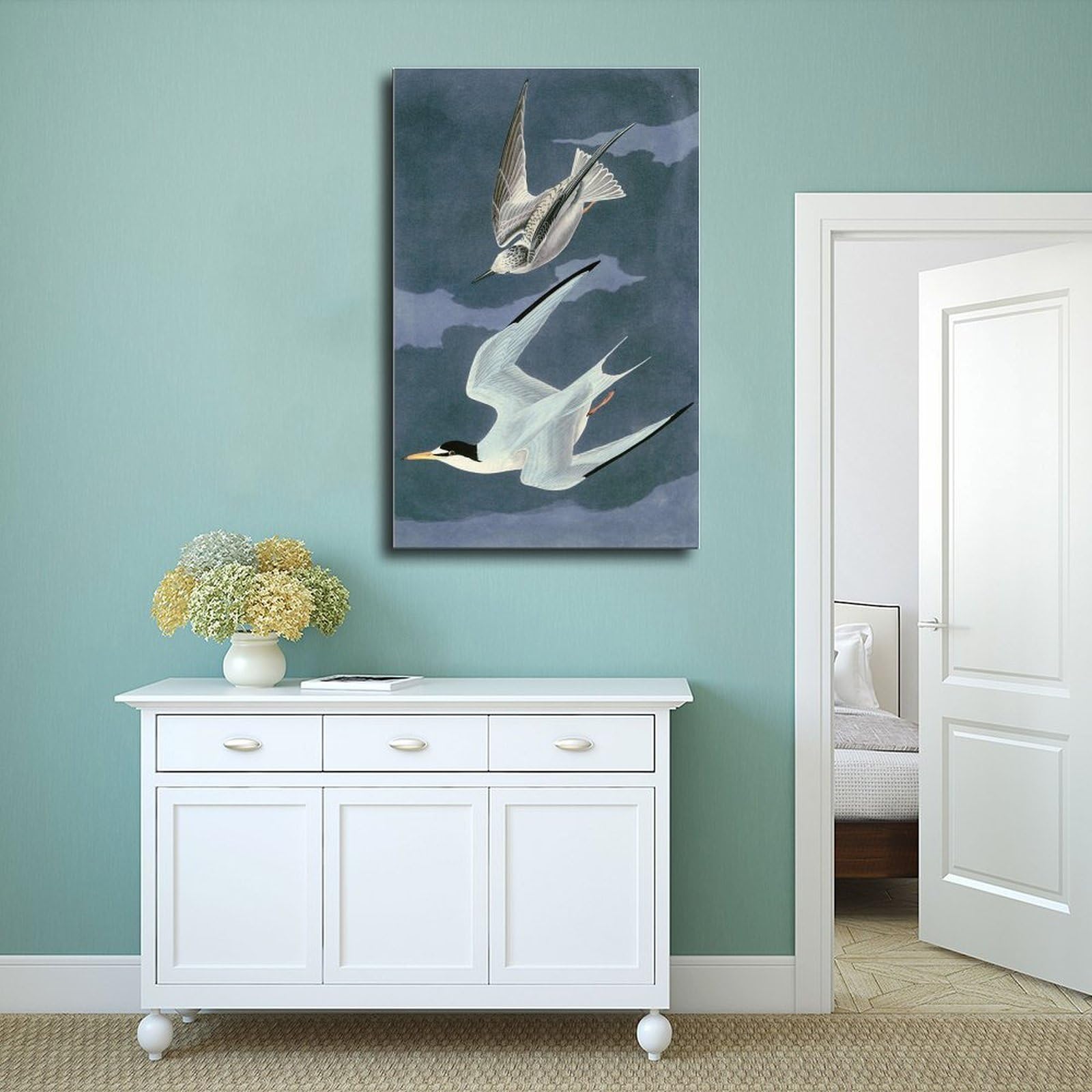 ANFOTCM John James Audubon, mała rybitwa, artystyczna dekoracja ścienna plakat rodzinny bar restauracja garaż kawiarnia sztuka znak prezent 20 x 30 cali (50 x 75 cm)