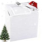 WDF Silver Plastic Dessert Plates with Plastic Forks - 6 100 Square Disposable Appetizer Plates Small Plates Cake Plates with Silver Rim &100 Small Appetizer Forks for Christmas Party/Wedding