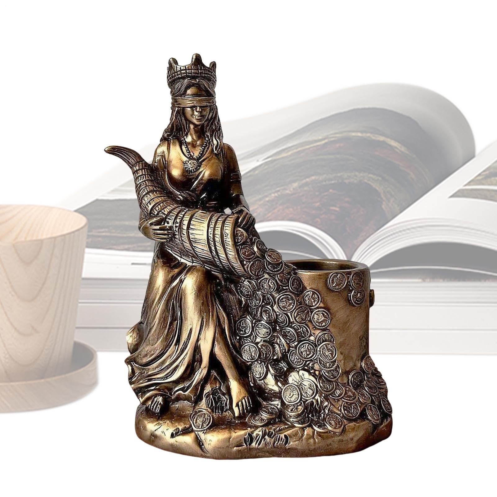 Statue Déesse de la Richesse Abondance Prospérité Maison Bureau