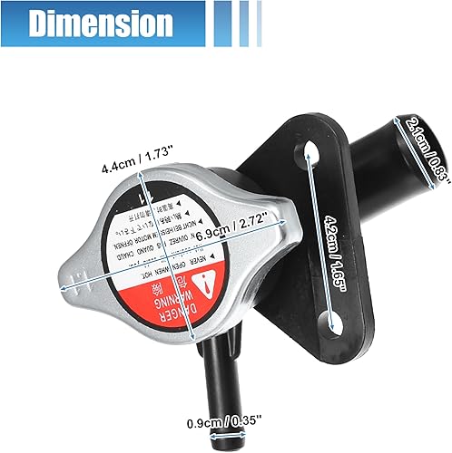 Miniatura 7 de uxcell No.LFB7-15-17YA Cuello de relleno del radiador del motor con tapa completamente sellada para Mazda 5 2.3L L4 2006-2010 Tubo de agua de