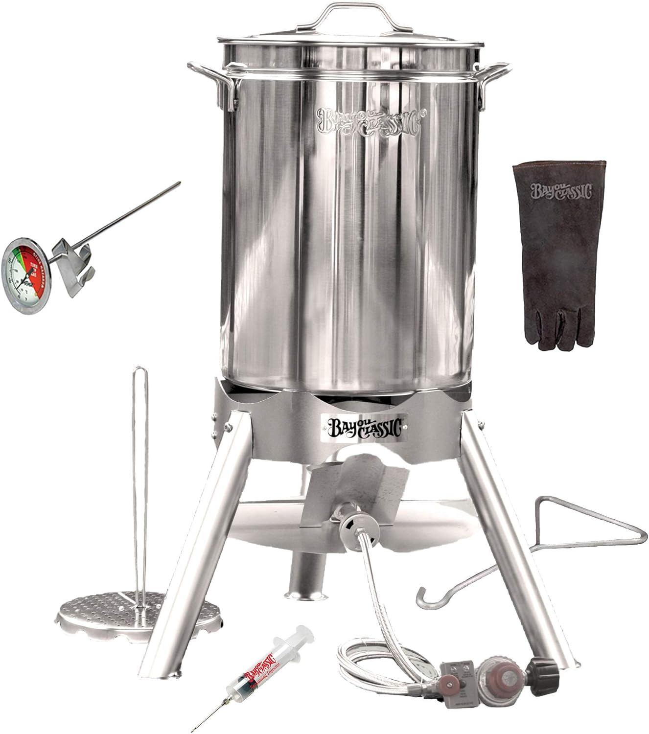 Turkey Fryer Complete Stainless Steel Kit for 25+ Pound