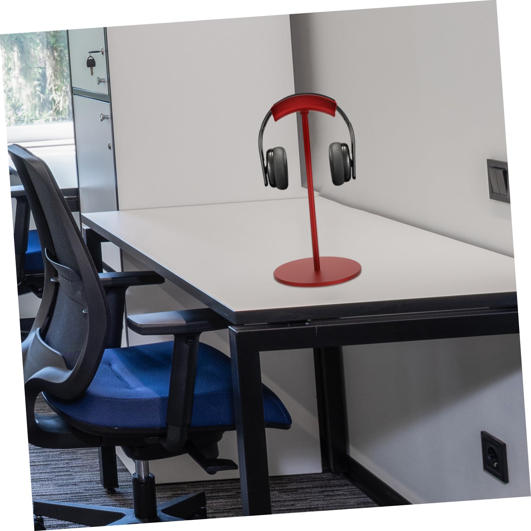 Lurrose Supporto Cuffie da Scrivania in Lega di Alluminio e Gomma, Design Liscio e Curvo, Portatile, per Auricolari da Gaming e Giochi al Computer