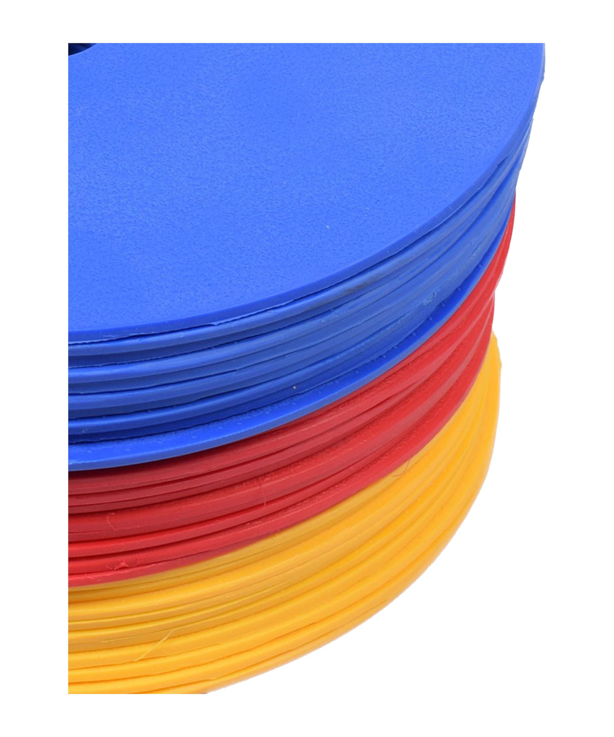 Cawila inkl. Träger, Gummi Markierungsscheiben in blau, rot und gelb blaugelbrot, One Size Ohne Geschlecht