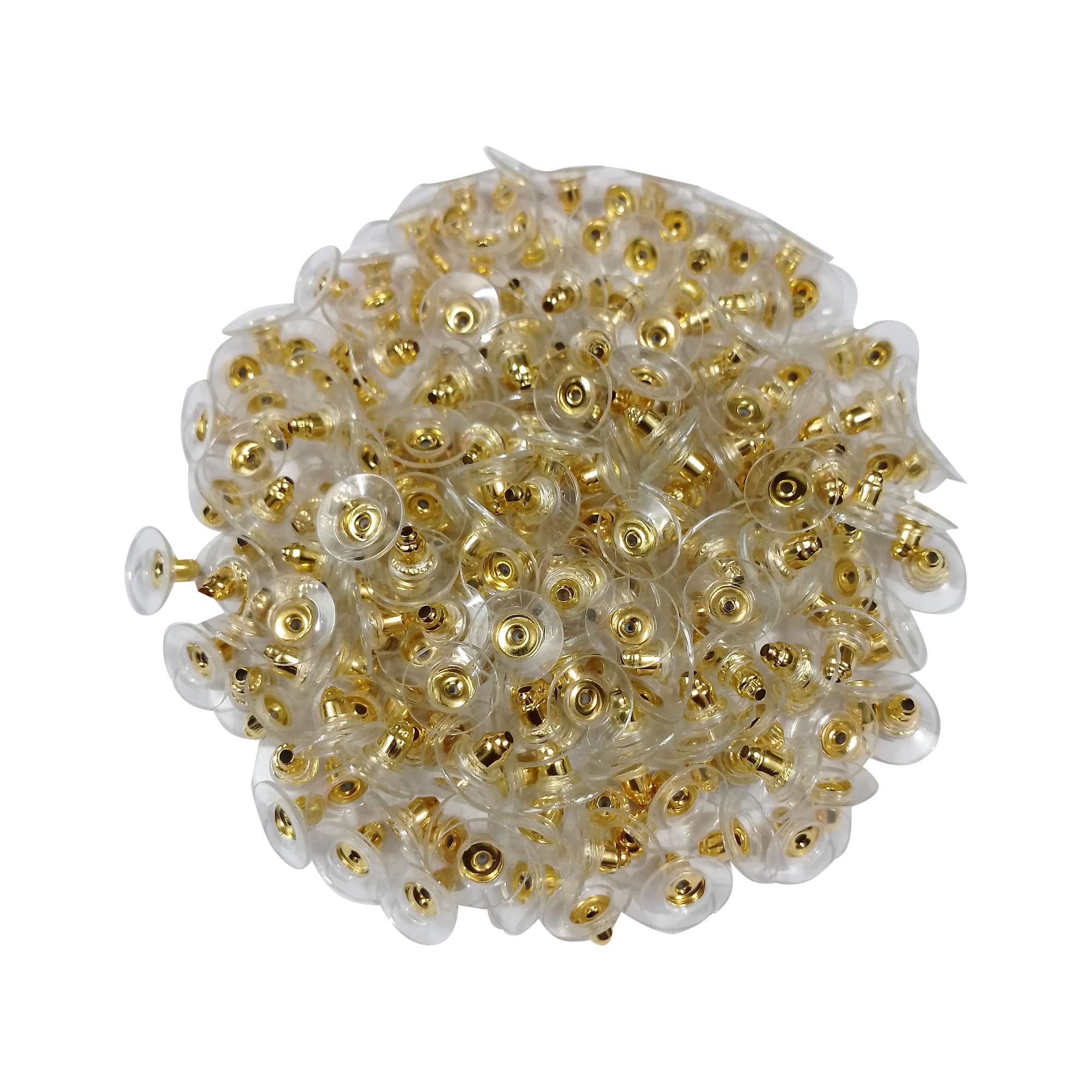 PRODUCTMINE® Flat Clear Plastic Ear Back Stoppers Push Buttons Findings Stud Earring Plugs Stoppers for Earrings 10 MM- Golden - 200 Pieces (B0C3W2B73X) Amazon Price History, Amazon Price Tracker