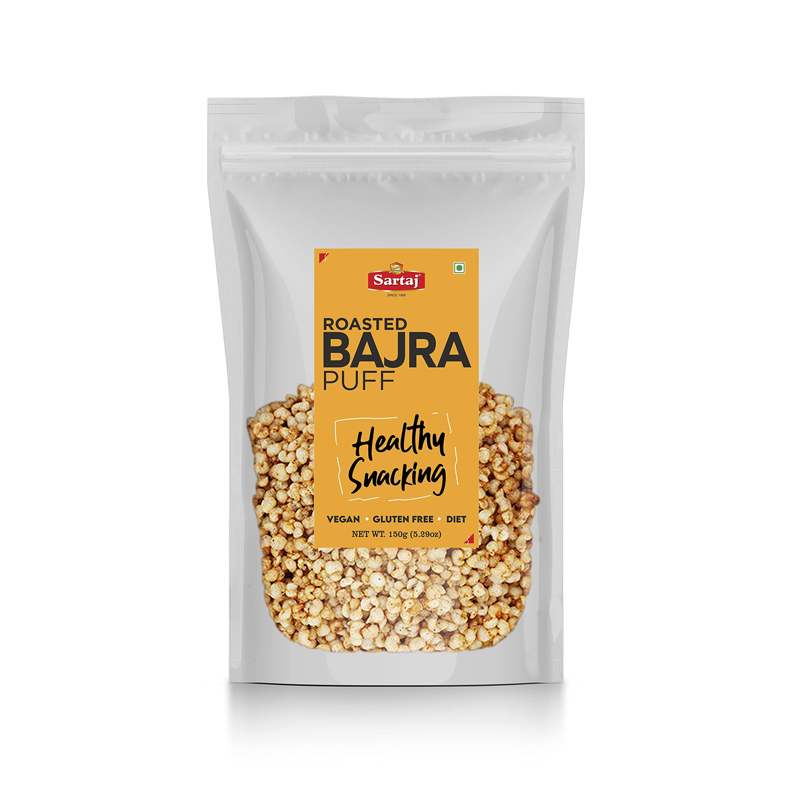 Sartaj Roasted Bajra Puff | Vegan, Gluten Free | Healthy Snacks | 200g (B0967S77SZ) Amazon Price History, Amazon Price Tracker