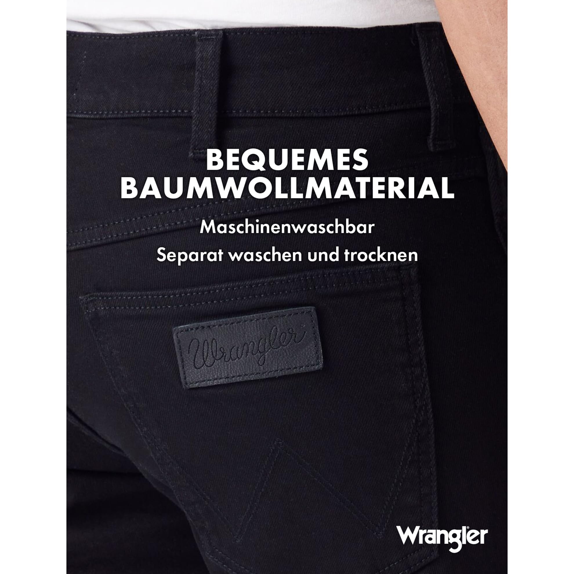 Wrangler - Jeans Herren - Regular Straight Fit - Greensboro - Black Valley – Bild 4