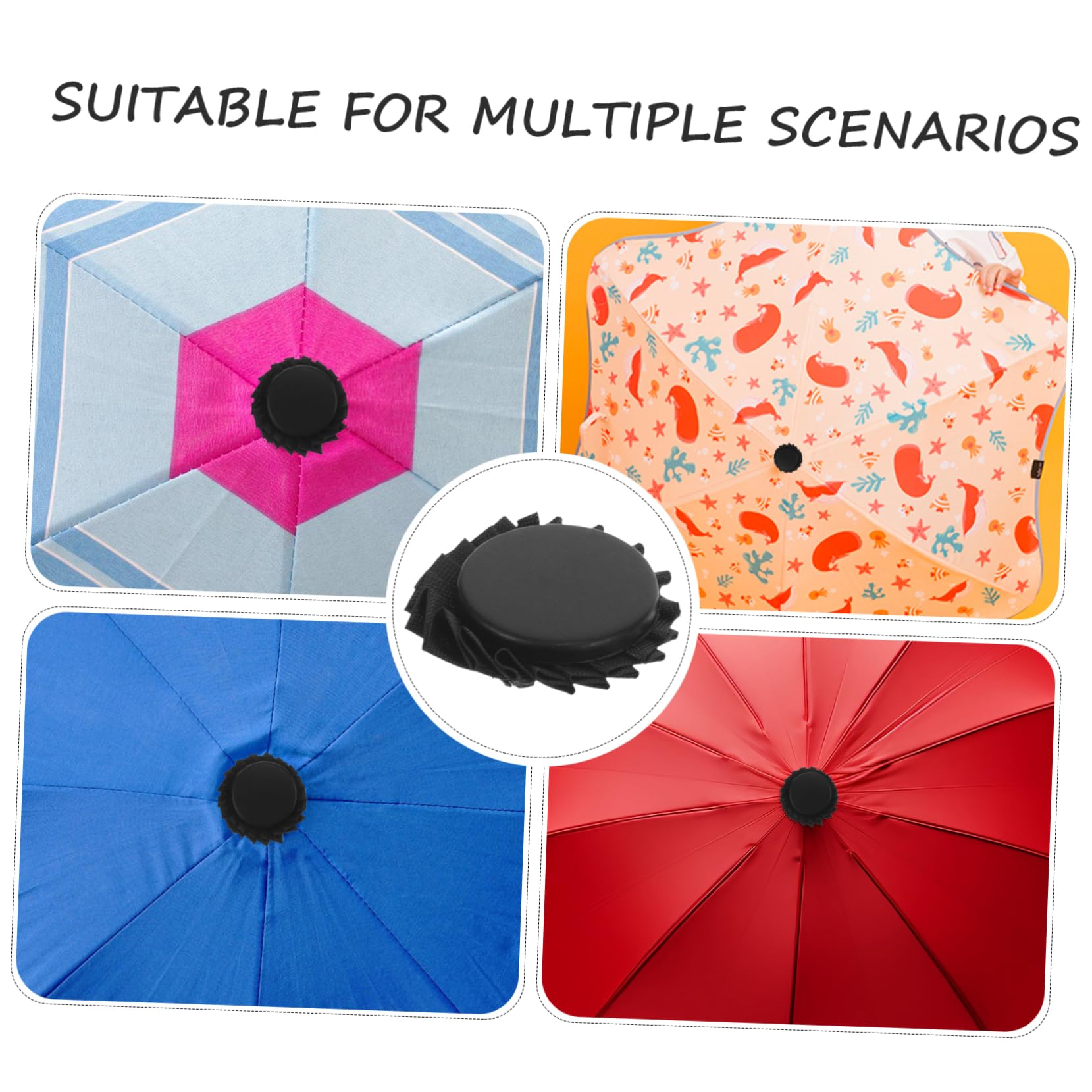 GALPADA accesorios para paraguas protector de punta de paraguas accesorios para sombrillas cubierta de la punta del cubierta superior del el plastico Black