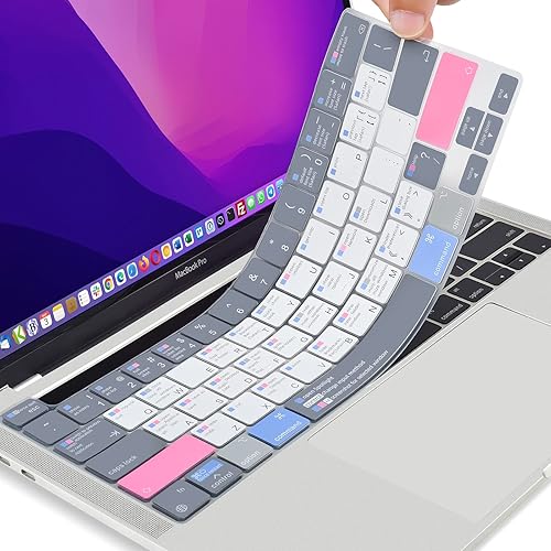 Miniatura 8 de CaseBuy MacBook Pro 13 pulgadas teclado atajos para 2019 2018 2017 2016 MacBook Pro 13" 15" con Touch Bar Modelo A2159 A1989 A1706 A1990 A1707 MAC