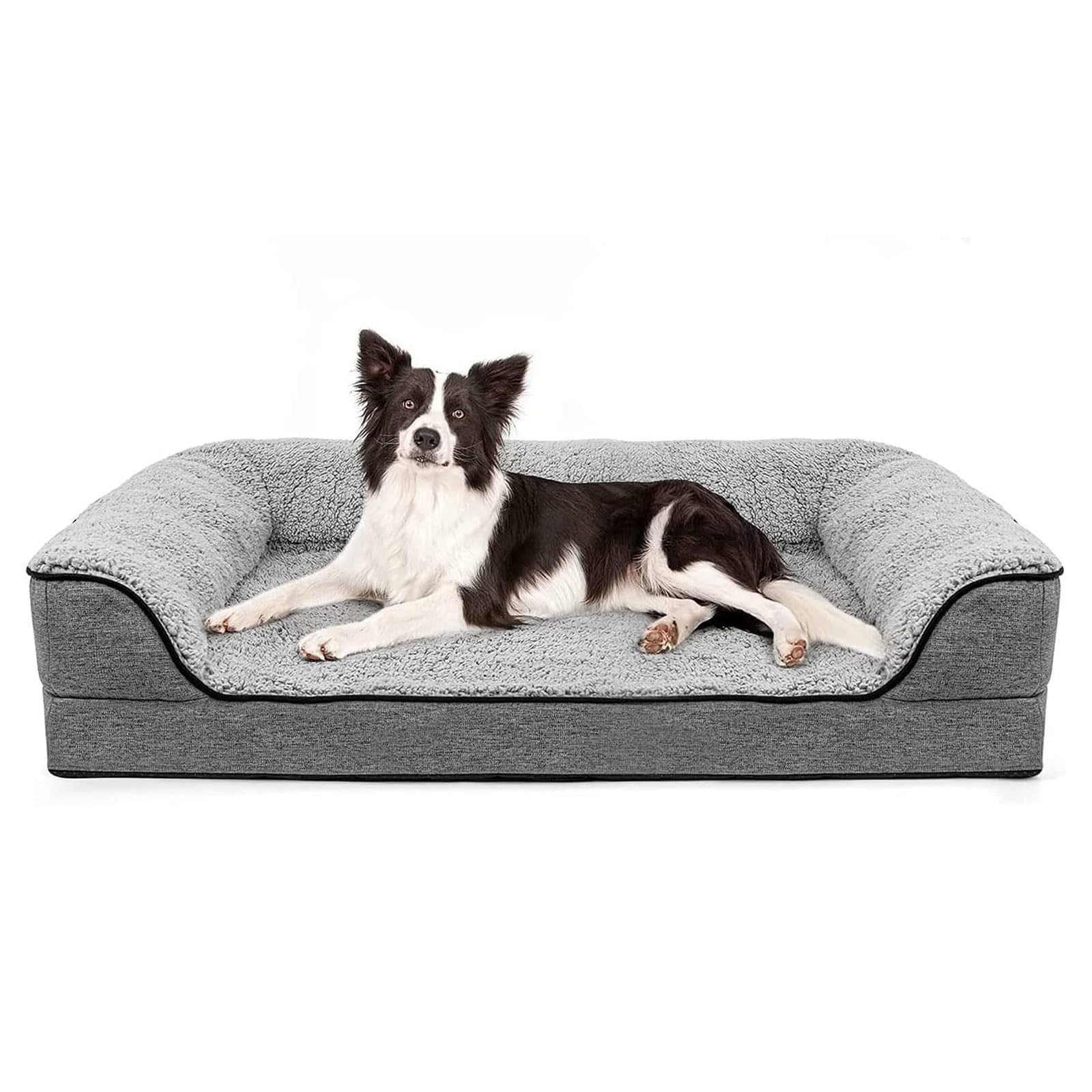 Letti Per Cani Ortopedici Per Cani Di Taglia Grande, Lettino in Memory Foam Impermeabile Con Lati, Lettino Per Animali Con Fodera Lavabile Rimovibile, Tappetino Per Cani Antiscivolo in Schiuma,XL