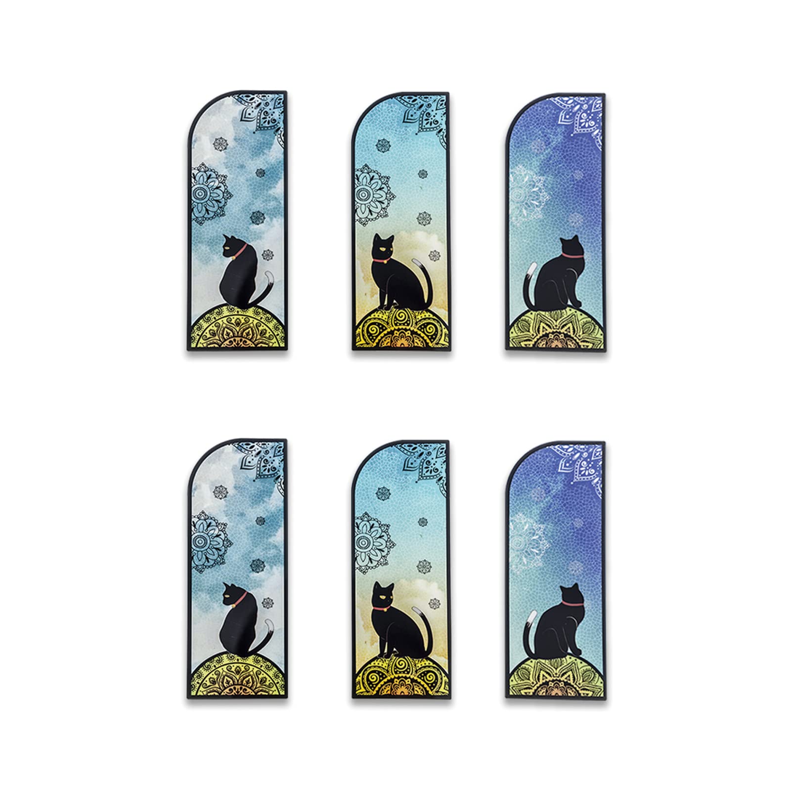 Cute Cats Book Mark Three Pattern (Six pcs) Bookmarks, Page Marker for Book Lovers, Women, Teacher Gifts, Best Book Gifts, Lucky Cat-5