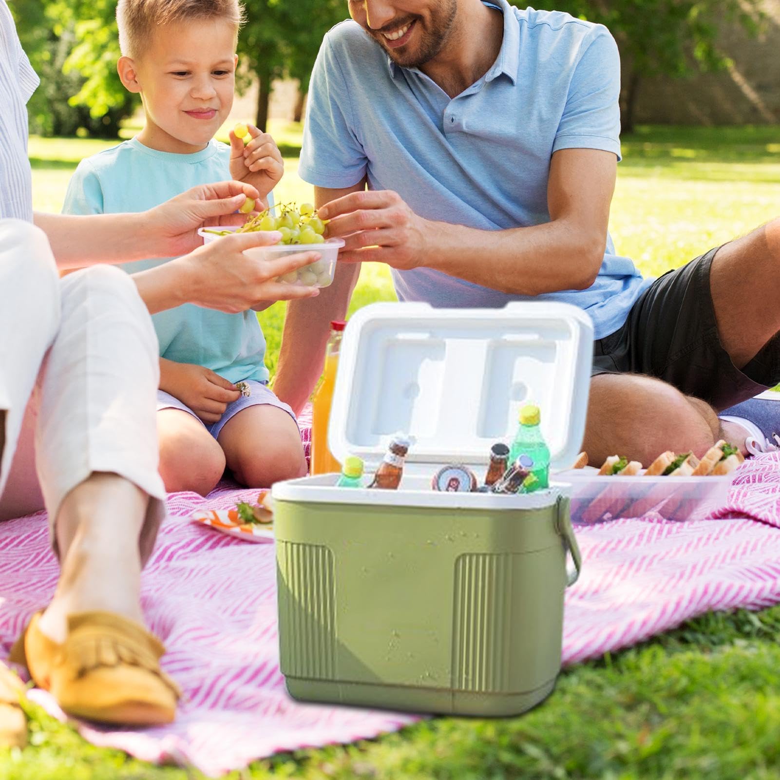 Termoizolacyjna Lodówka Szczelna lodówka termoizolacyjna na żywność 13,8 L | Twardy Cooler Z Utrzymaniem Lodu Na Kemping, Piknik, Wędrówki, Plażę, Podróże, Tailgating, Wycieczki Samochodowe,