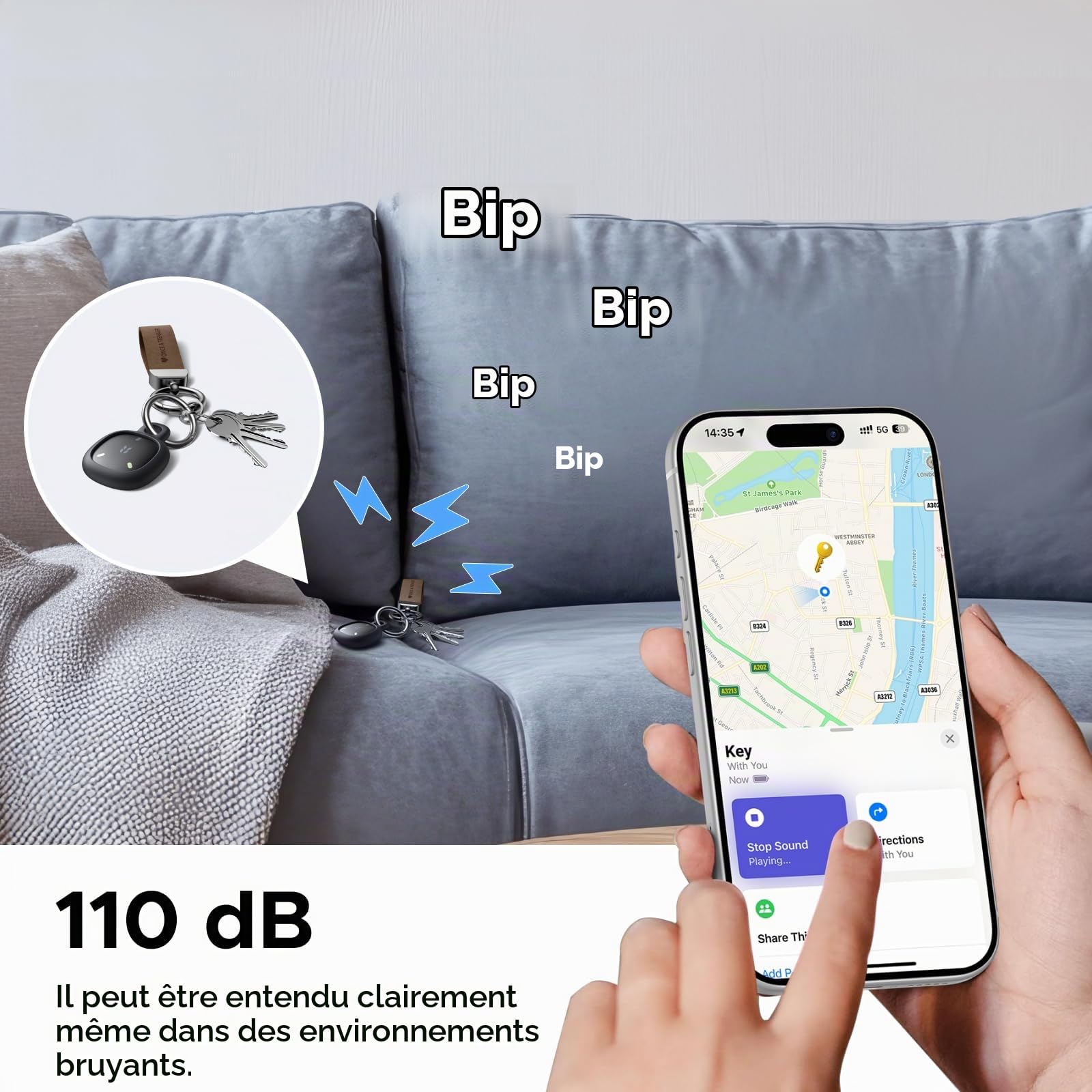 UGREEN FineTrack Mini Duo 2 Finder Tag avec iOS Find My et Android Find Hub