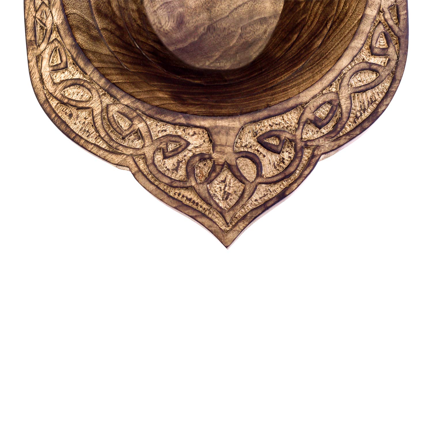 Vassoio in Legno Naturale, Ciotola per Insalata, Verdure e Frutta, Vassoio Grande e Profondo per la Famiglia, le Feste. (Viking Bowl (New))