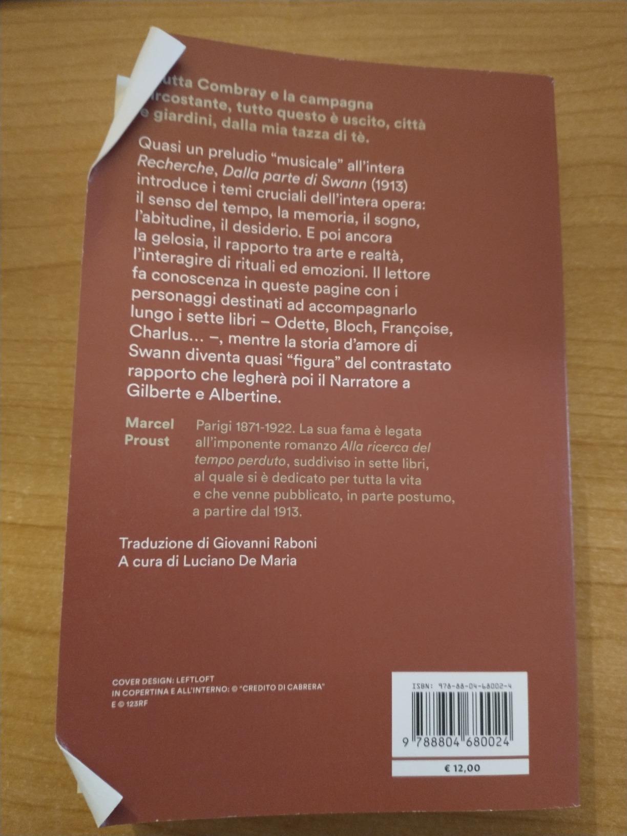 proust alla ricerca del tempo perduto