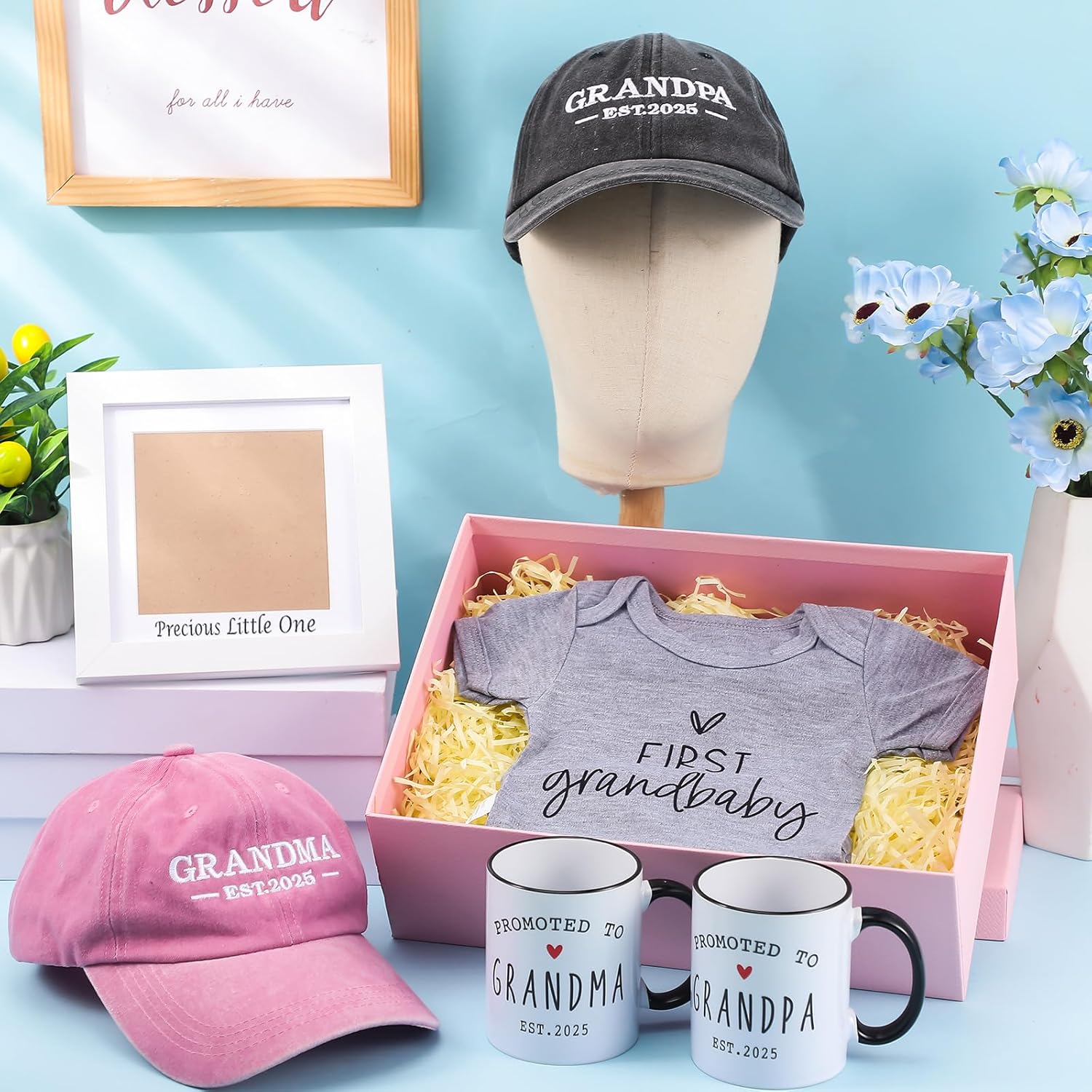 Best Grandparents New Gifts Est 2025 妊娠アナウンスギフト 初めてのおばあちゃん おじいちゃん