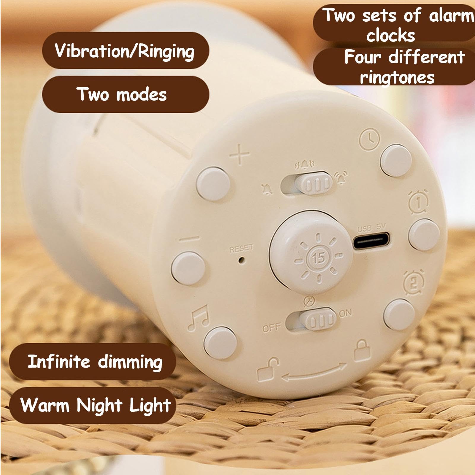 Lnhgh Réveil Mignon - Veilleuse Capybara, Réveil Numérique Pour Chambres à Coucher, Veilleuse Mignonne, Petite Horloge De Chevet Pour Filles, Garçons