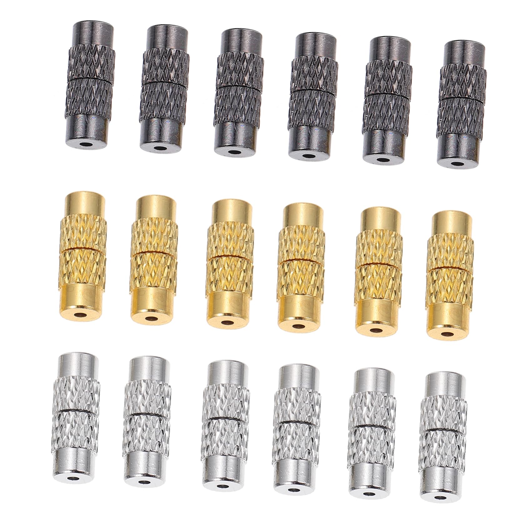 TEHAUX 2 Set Di Fibbie A Vite Per La Creazione Di Gioielli Per Collane Robusti Connettori Per Braccialetti in Ottone 120 Pezzi * 2