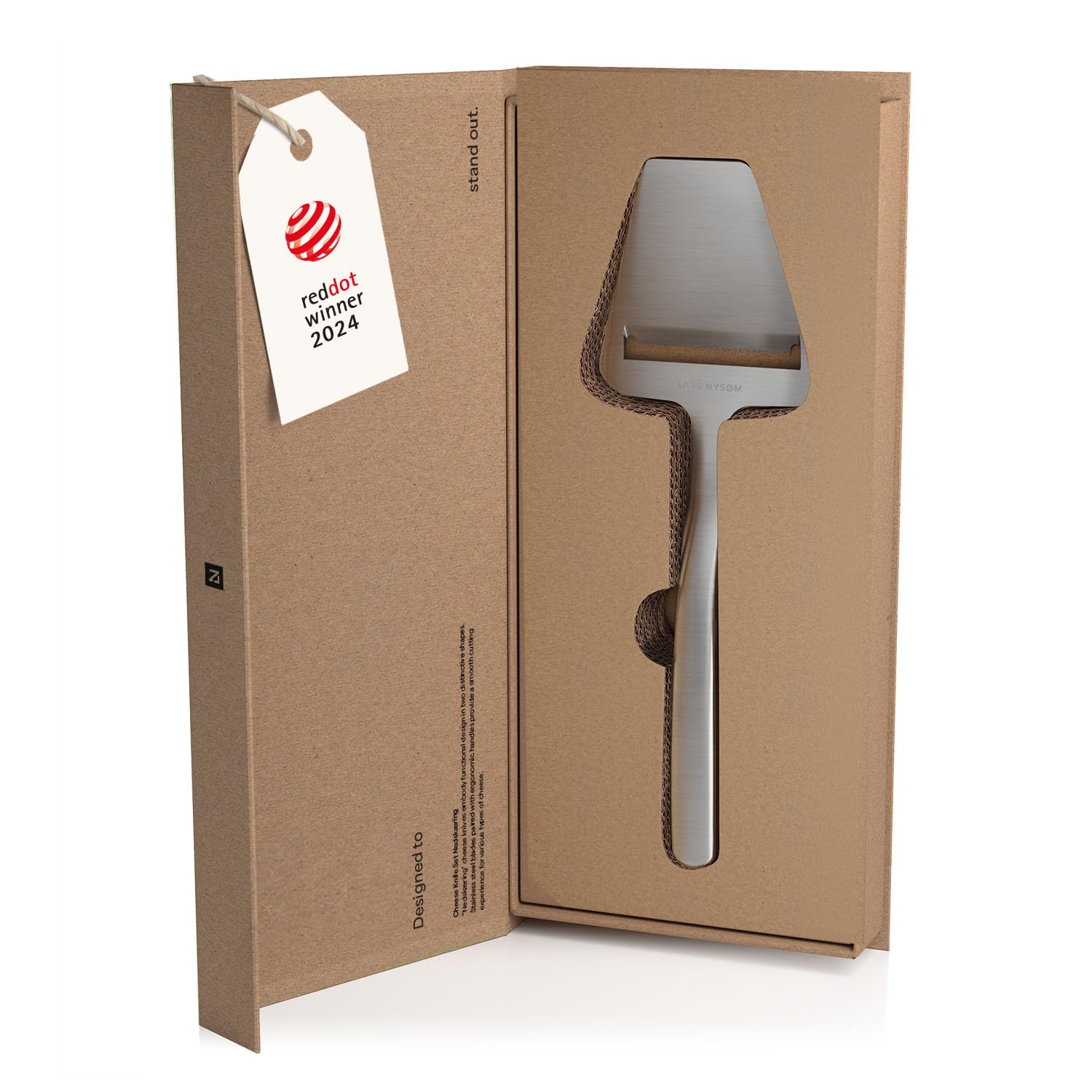 LARS NYSØM Cheese Cutter I Cheese Slicer Made of Stainless Steel I Manual Slicer (Stainless Steel)