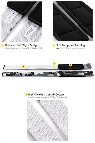 Miniatura 23 de Fitgriff® Correas de Levantamiento y Muñequeras (Paquete) Soporte Superior para Levantamiento de Pesas y Entrenamientos de Gimnasio - para Hombres y