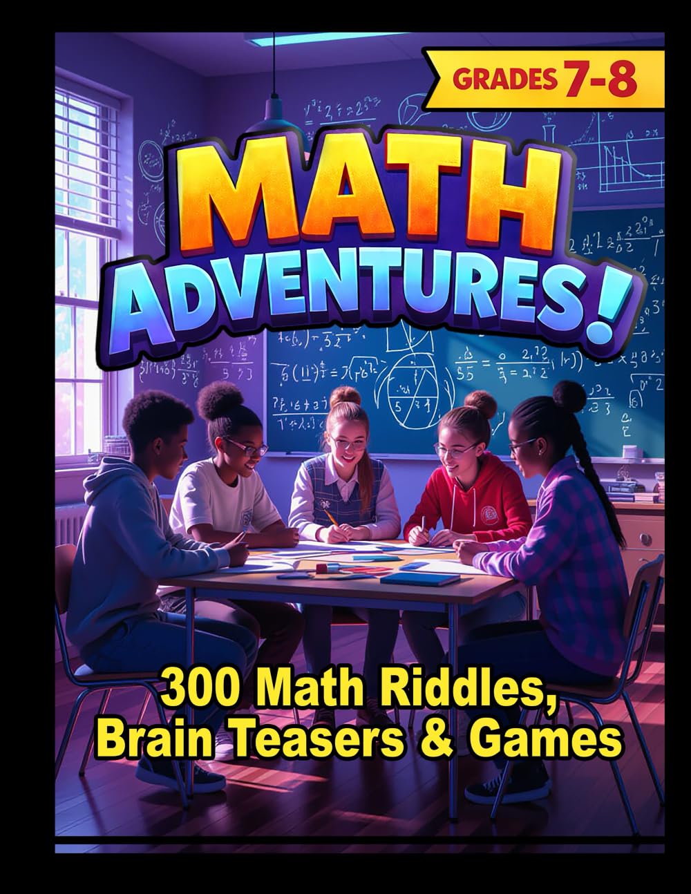 MATH ADVENTURES - Grades 7-8: 300 Math Riddles, Brain Teasers & Brain Game