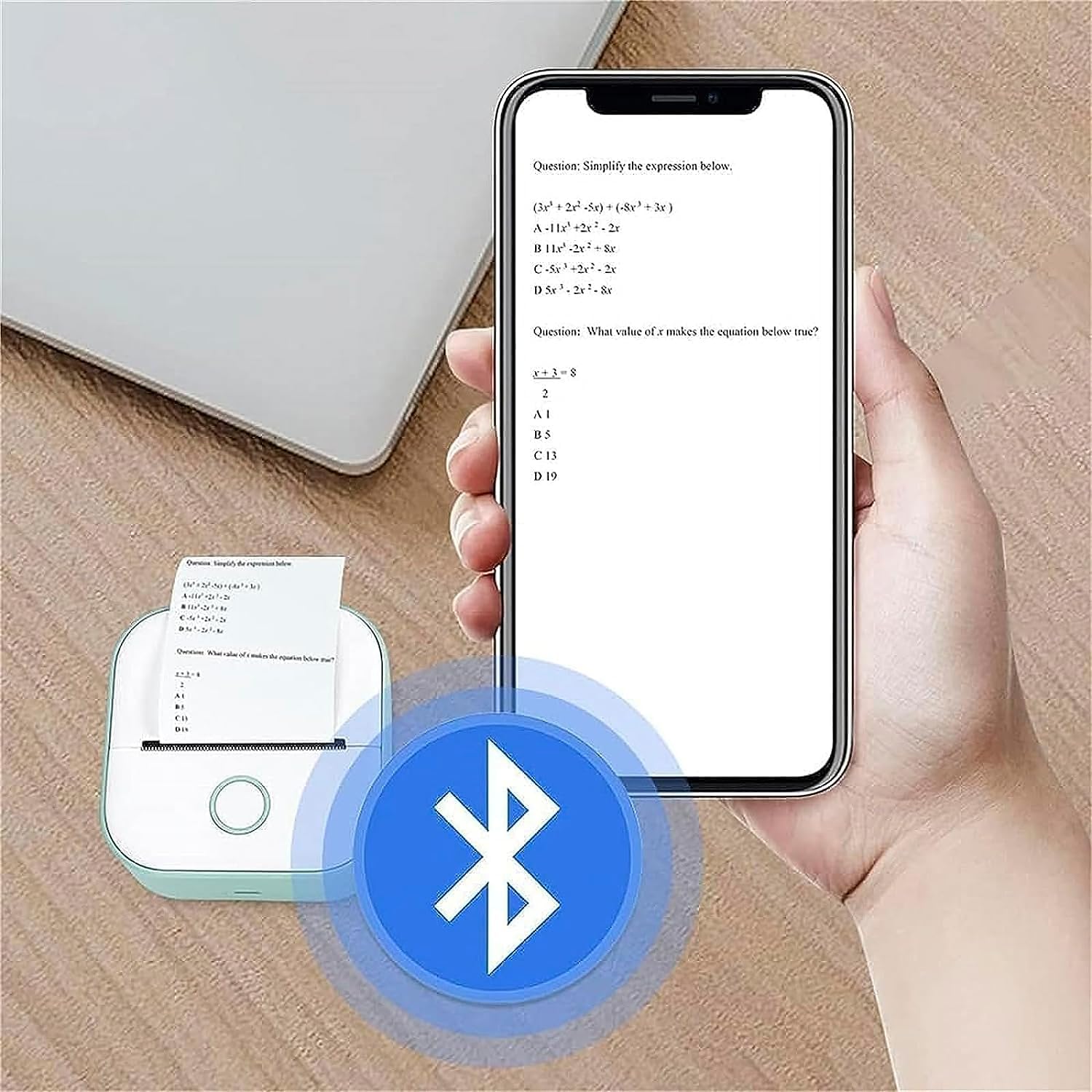 Amazon.co.jp: ミニポケットプリンター、Bluetoothポータブルモバイル