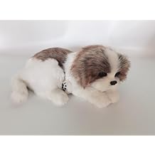 Shih Tu Dog Realistic Realistic Plush Interactive Nodel Pet Toy, 100% Handmade Companion Pet Puppy with Synthetic Fur