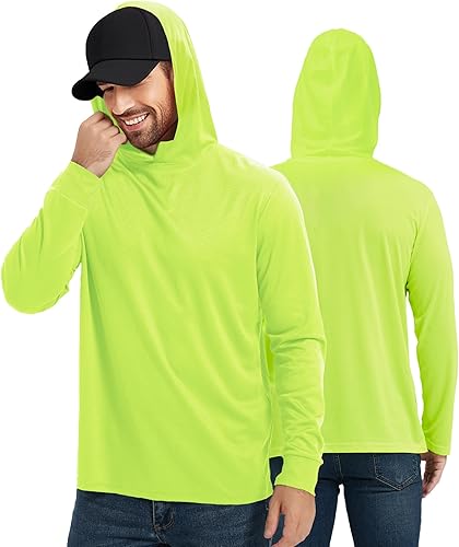 Miniatura 5 de ProtectX Sudadera ligera de manga larga con protección solar de alta visibilidad, UPF 50+ de secado rápido, camisa SPF UV, ropa activa