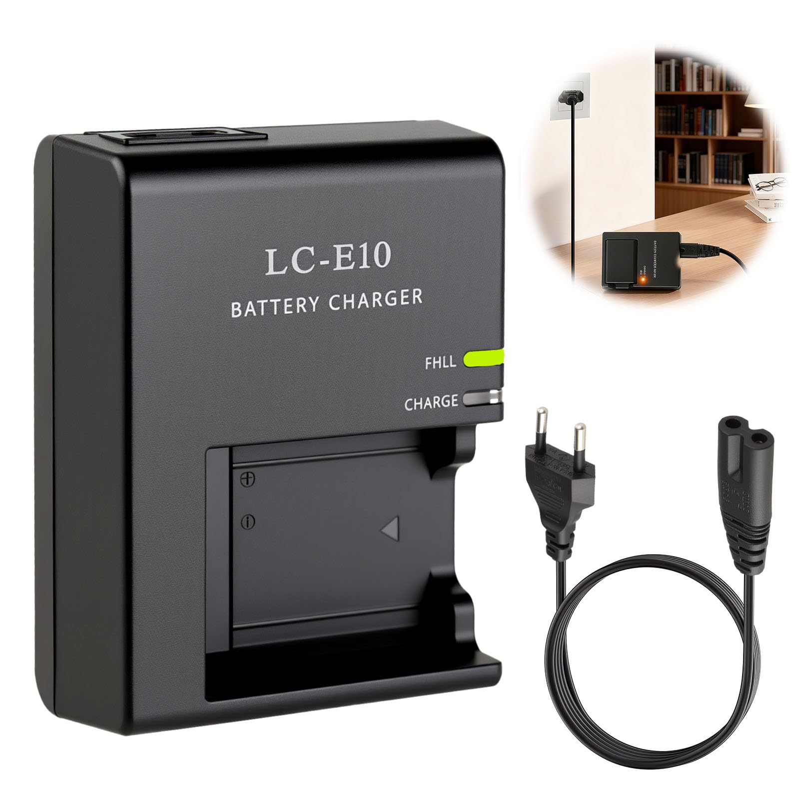 LP-E10 Cargador de Batería para Canon EOS 4000D 3000D 2000D 1500D 1300D 1200D 1100D para LC-E10 LC-E10C LC-E10E Baterías Cámaras Charger para Rebel T7 T6 T5 T3 T100 Kiss X50 X70 X80 X90