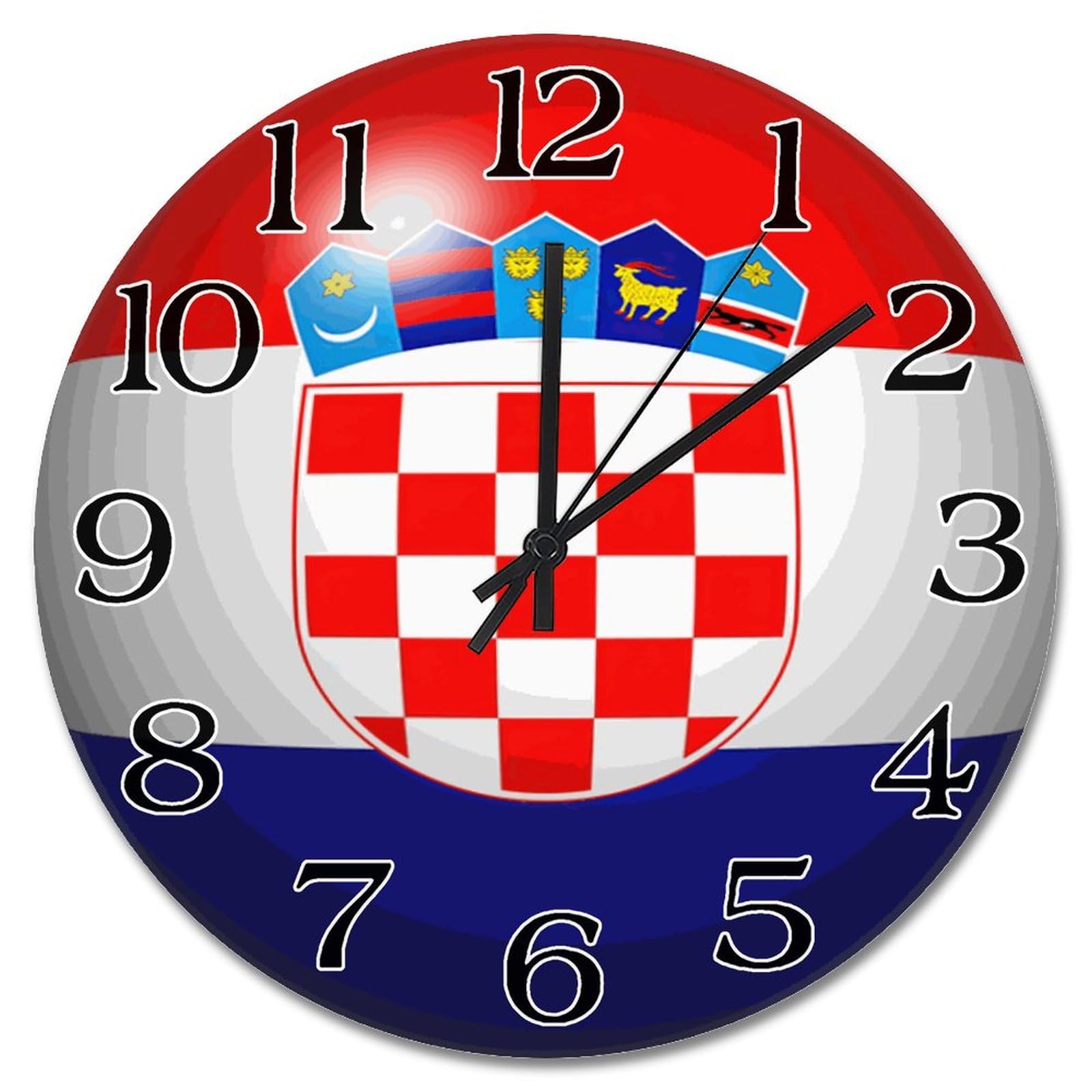 Horloge murale Croatie silencieuse en bois pour supprimer le tic-tac du salon