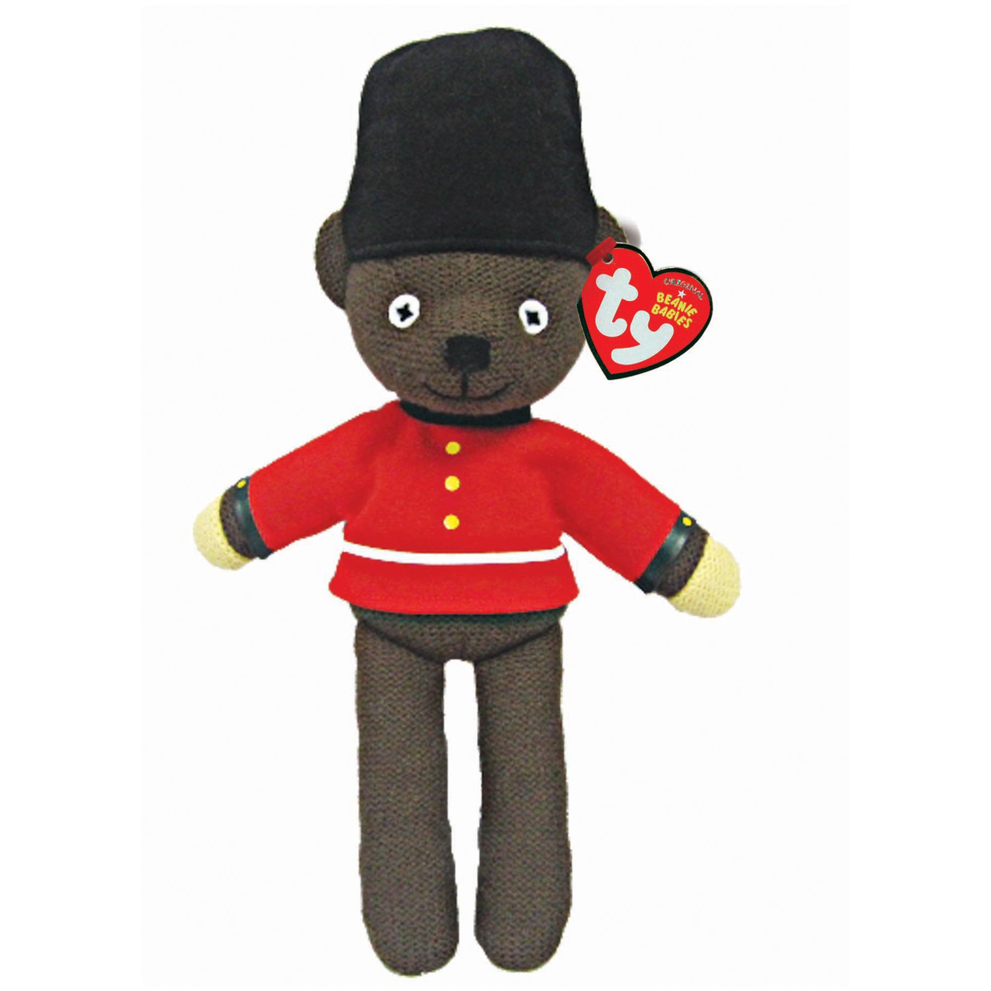 TY Toys Mr. Bean Guardsman - Peluche Morbido Beanie Baby - Ufficiale, 23 Cm - Regalo Per Collezionisti