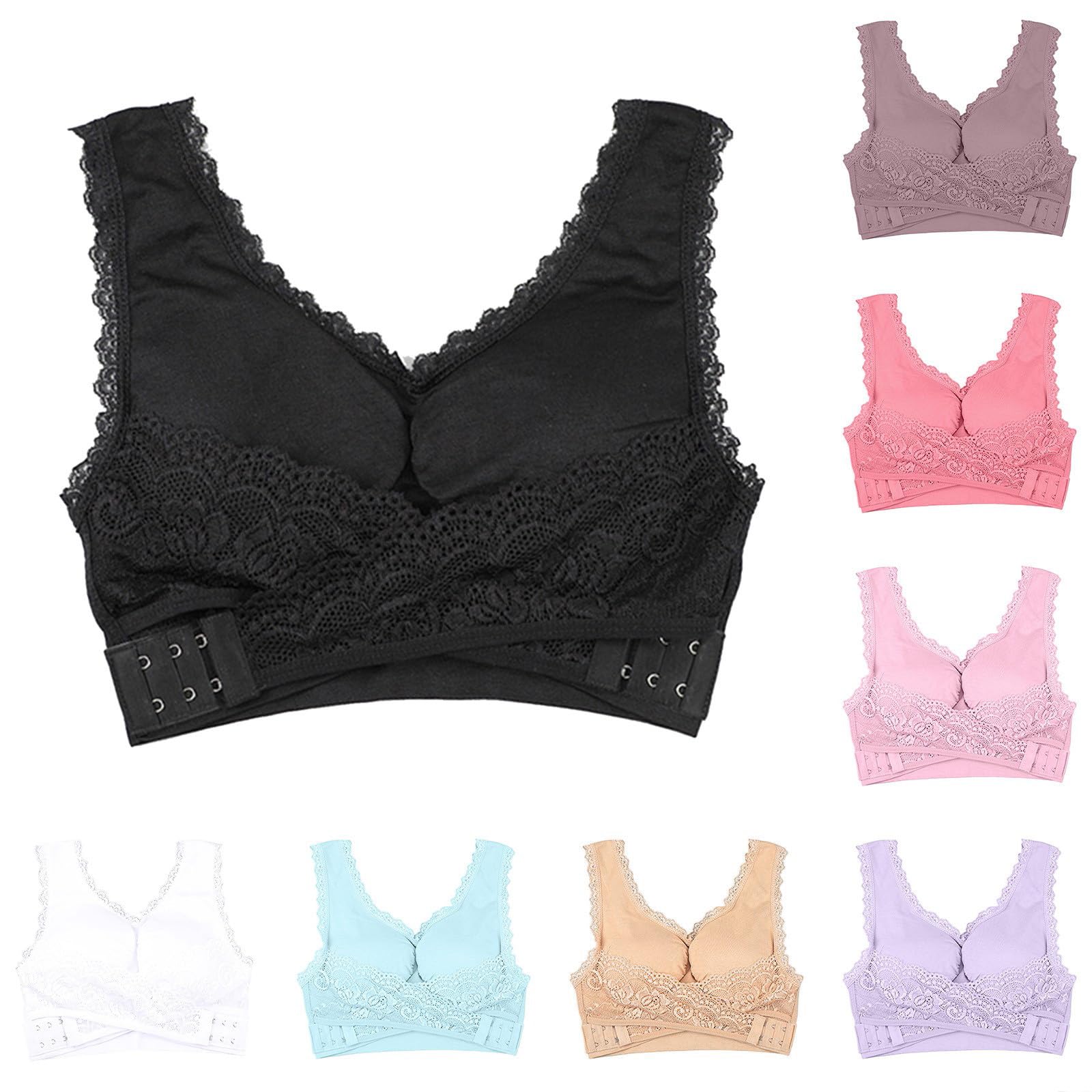 Sujetadores Deportivos Mujer Shock Absorber sin Costuras Soporte Lateral Tirantes Ajustables Tejido Transpirable Gimnasio Cardio