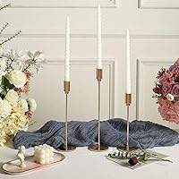 Vista 22 de Efavormart Paquete de 5 Velas cónicas negras premium sin aroma de 9" con mecha acanalada, velas altas de cera para cena