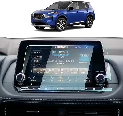 BIXUAN 2021-2026 Nissan Rogue Screen Protector For 2021 2022 2023 2024 2025 2026 Rogue (S/SV/Rock Creek) 8Inch Touchscreen 2025 2026 Rogue Accessories 9H Tempered Glass [NO Fingerprint&Scratches]